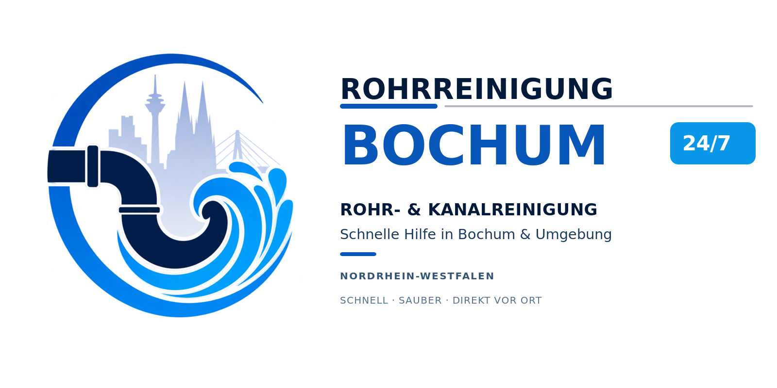 Bochum Rohrreinigung Kanalreinigung Notdienst Logo